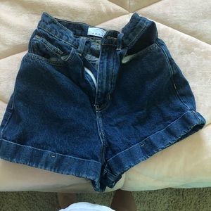 American Apparel High Waisted Denim Shorts (25)